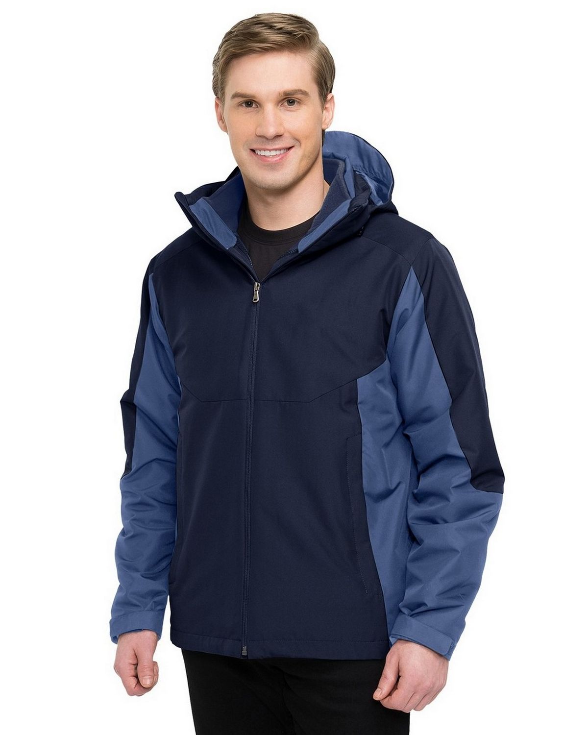 Reebok mens tri-color 3-in-1 zip-out systems jacket Clearance