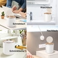 thumbnail image 4 of Bote de basura de mesa con tapa, mini bote de basura de mesa de 2,6 l, pequeño cubo de basura para escritorio, baño, cambiador, cocina, 4 of 5