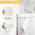 thumbnail image 6 of Abstract Geometric No Hook Shower Curtain Waterproof, Bathroom Curtains with Snap in Liners and See Through Top Window, Orange Neutral Modern Art Hotel Style Bathtub Curtains Shower 48"Wx72"L, 6 of 8