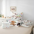 thumbnail image 5 of Cute Raccoon 7 Piece Comforter Set Full Bed in a Bag,Mushroom Floral Cartoon Animal Bedding Sets Watercolor Flowers Leaves Sheet Set with Comforter, 5 of 5