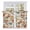 Tan, variant on Spring Floral Tier Curtains, Colorful Vintage Botanical Butterfly Light Filtering Kitchen Curtains, 2Pcs Rod Pocket Half Window Treatments Panels for Sink Cafe Cabinet Basement 27.5x45 Inches