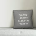 thumbnail image 2 of Creative Products Gray Bunny Kisses and Easter Wishes 18x18 Spun Poly Pillow, 2 of 2
