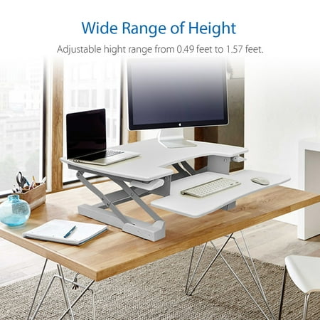 Breett Standing Desk Converter With Height Adjustable Black 35