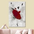 thumbnail image 2 of HFDF Canvas Prt Wall Art Dancg Ballera Red Dress Dance Fashion Illustrations Modern Art Chic Portrait Expressive Multicolor Cool for Livg Room, Bedroom, Office - 11x14inch Framed, 2 of 5