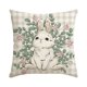 thumbnail image 1 of Tirar Almohada Insertos 18 X 18 Pascua Almohada Cubierta Conejos Flores Huevos Verde Impreso de un Lado, Cepillado Caso de Tela para Sofá, Silla Y Verde Tirar Almohada Cubiertas, 1 of 5