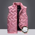 thumbnail image 2 of Men's Down Vest Maple Leaf Print Winter Warm Outdoor Activity Lightweight Insulated Jacket, 2 of 6