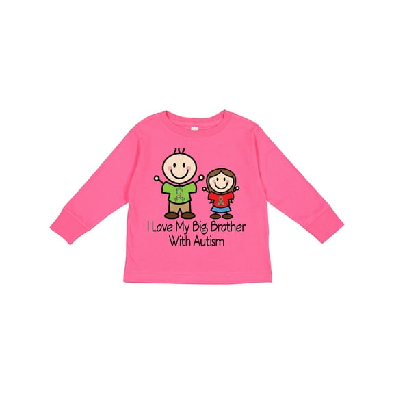 Inktastic I Love My Brother with Autism Girls Long Sleeve Toddler T-Shirt