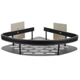 thumbnail image 1 of Black Aluminum Alloy Corner Shower Shelf for Home Use Multifunctional Bathroom Rack 7.9 Inches, 1 of 9