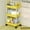 Yellow, variant on LiUMX 4 Tier Plastic Storage Shelves | Independent Shelving Unit for Pantry, Kitchen, Bathroom, Laundry | Sturdy Connectable Rack 31.4"x16.5"x8.6" | Space Saving Floor Organizer | White | 1-Pack