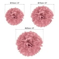 thumbnail image 2 of Uxcell 3.94"/5.91"/7.87" Tissue Pom Poms Flower Paper Flower Ball for Wedding Bridal Shower Birthday Party Backdrop Decoration 12Pcs Grey Pink, 2 of 7