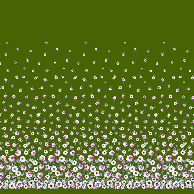 Soimoi Satin Silk Fabric Leaves & Anemone Flower Panel Decor Fabric Printed Yard 42 Inch Wide