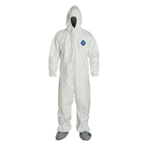 TYVEK® 400, COVERALL, ZIPPER FRONT, HOOD, BOOTS, ELASTIC WRIST, STORMFLAP