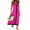 #234-Hot Pink, variant on Women's V-Neck Sleeveless Color Block Spaghetti Strap Vacation Style Flowy Maxi Dress for Beach Resort and Tropical Wear