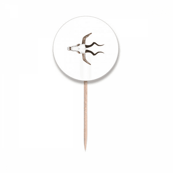 combination b horn cattle Toothpick Flags Round Labels Party Decoration
