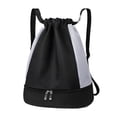 thumbnail image 1 of Laklulu Mochila con cordón y compartimento para zapatos, bolsas con cordón para hombres, mujeres, gimnasio, yoga, compras, natación, 1 of 6