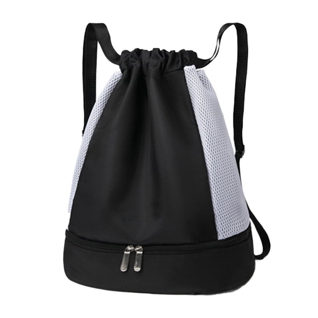 Laklulu Mochila con cordón y compartimento para zapatos, bolsas con cordón para hombres, mujeres, gimnasio, yoga, compras, natación