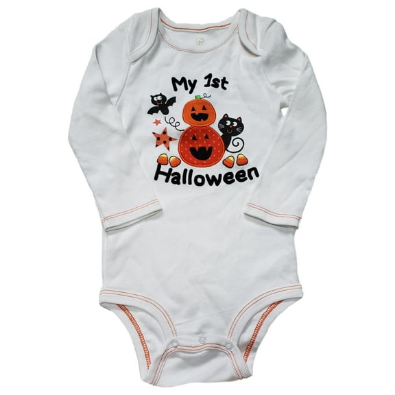 Infant Baby Girls My First Halloween Long Sleeve Cotton Romper Bodysuit 18 Month