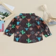 thumbnail image 4 of Kids Boys Shirts Western Style Print Long Sleeve Toddler Clothes Tops, 4 of 9