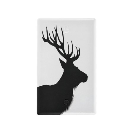 IAUYY Retardant PC Material Unused Outlet Cover Switch Plate Covers Easy DIY Installation with Screws Light Switch Cover Plate The Head Of The Red Deer