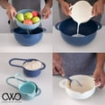 thumbnail image 3 of Cook with Color 8 Piece Nesting Bowls with Measuring Cups Colander and Sifter Set - 2 Mixing Bowls, 1 Colander, 1 Sifter and 4 Measuring Cups, 3 of 8