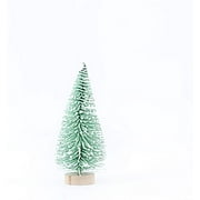 Mini Artificial Christmas Trees, Durable Wooden Base Bottle Brush Trees Snow Frost Tabletop Party Decorative-Red Small Pine Tree Sisal Trees Xmas Tree 1114 (Color : Red, Size : 6.5 * 16cm)