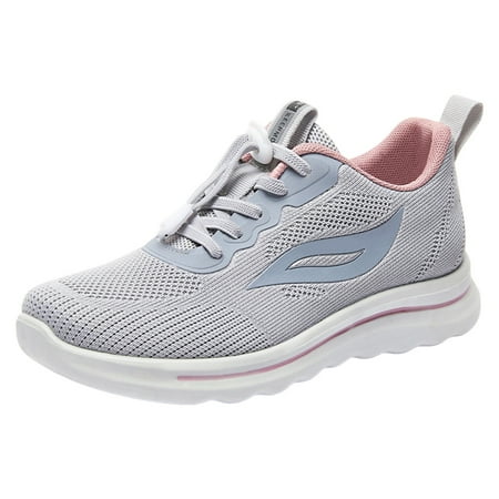 QYZEU Sport Shoes for Women Shoes Womens Slip on Women Casual Shoes Spring and Autumn New Women s Shoes Running Shoes Breathable Soft Sole Sports Shoes Grey 41