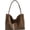 Khaki, variant on Womens Retro Tote Bag Soft Vegan Leather Shoulder Bag Large Purse Y2k Handbag Casual Work Top Handle Satchel