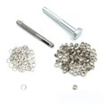 thumbnail image 1 of Yeacher Eyelet Punch Tool + Hole Punch + 100 Sets Silver Eyelets Grommet DIY Leather Craft Tools Set, 1 of 7