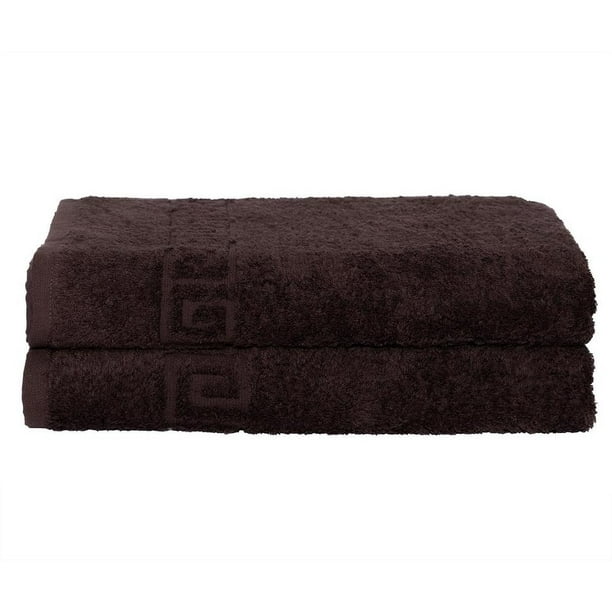 2 Piece 100 Cotton Hand Bath Towel With Color Options Dark Brown Bath 28x56 Walmart Com Walmart Com