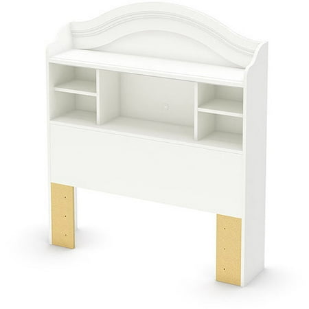 Twin Savannah Bookcase Headboard Pure White - South Shore