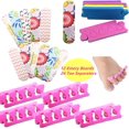 thumbnail image 3 of Spa Party Favors for Girls Multiple Spa Party Supplies- (12 Tote Bags, 12 MINI Emery Boards,12 Colored Hair Clip Braids, 24 Toe Separators, 12 Body Jewels, 12 Unicorn Nail Decal Sets) with 1 or More S, 3 of 7
