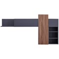 thumbnail image 3 of Modway Scope Mid-Century Modern Wall Mounted Shelves, Walnut, 3 of 3