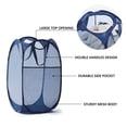 thumbnail image 3 of Cesto de ropa portátil TECHMILLY, de malla, plegable, azul, 70 L, 3 of 7