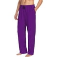 thumbnail image 6 of Naloa Purple Pajama Pants Men, PJ Bottoms, Sleep & Lounge Pants-Small, 6 of 6
