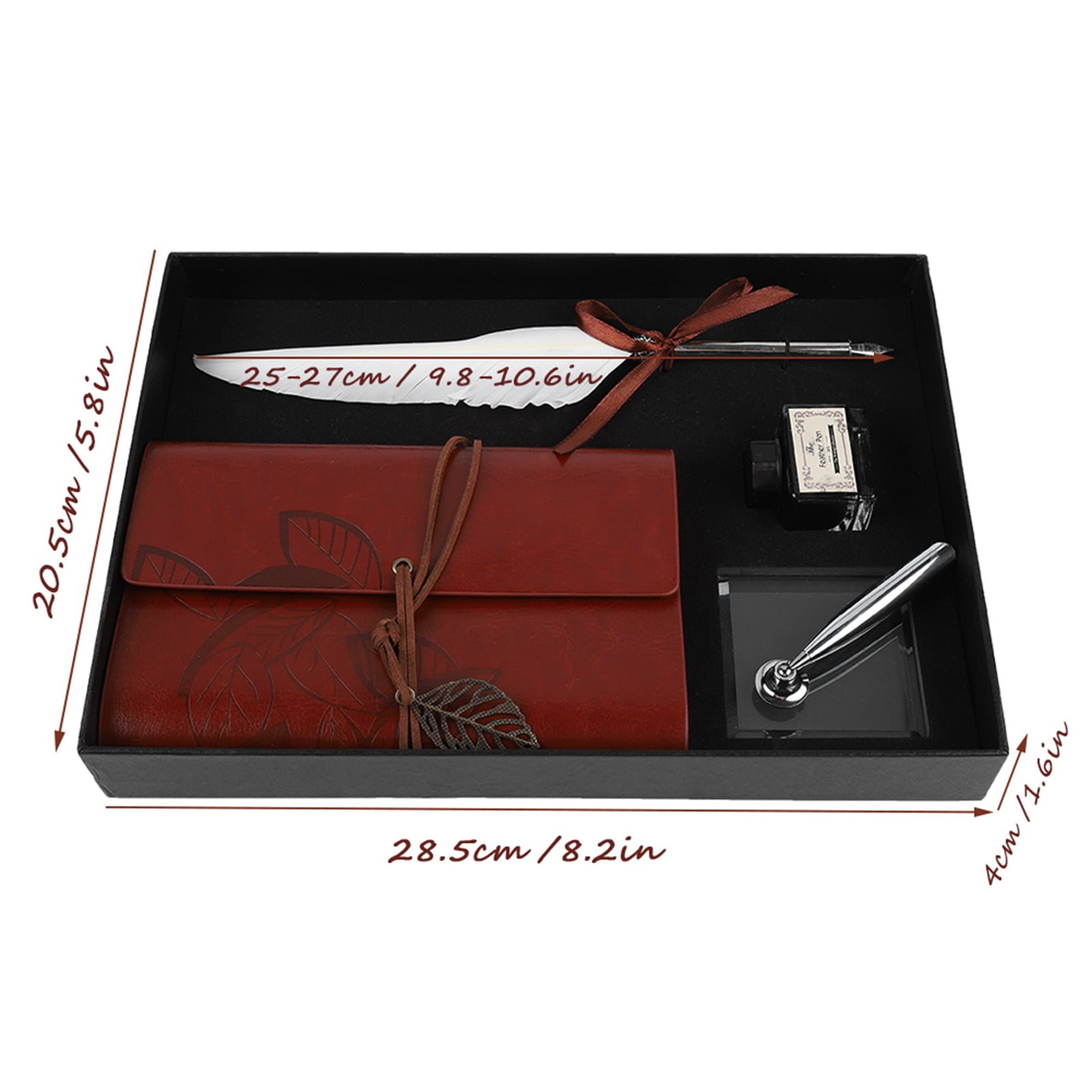 Vintage Style Dip Pen  Leather Bound Journal, Luxury Writing Set For Creative Expression  Gifts