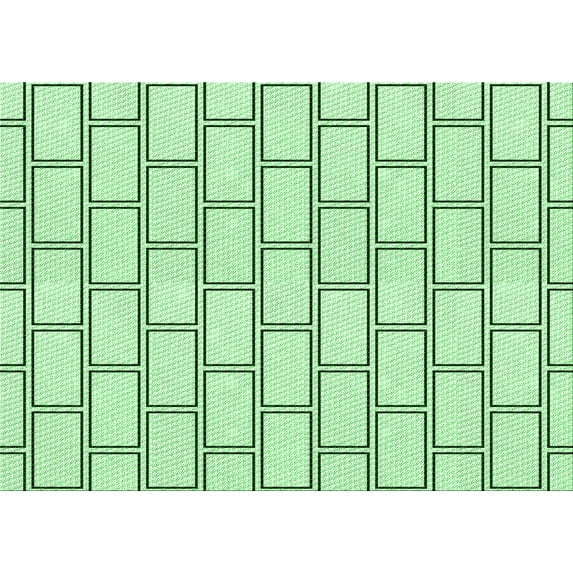 Ahgly Company Machine Washable Indoor Rectangle Transitional Mint Green Area Rugs, 6' x 9'
