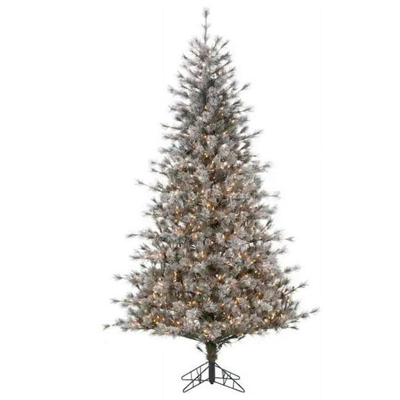 Gerson 7.5 ft. Pre Lit Warm White LED Flocked Scotch Pine Tree