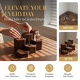 LITINKIMI 6Pcs Natural Coffee Wood Hexagon Display Stand for Desk ...