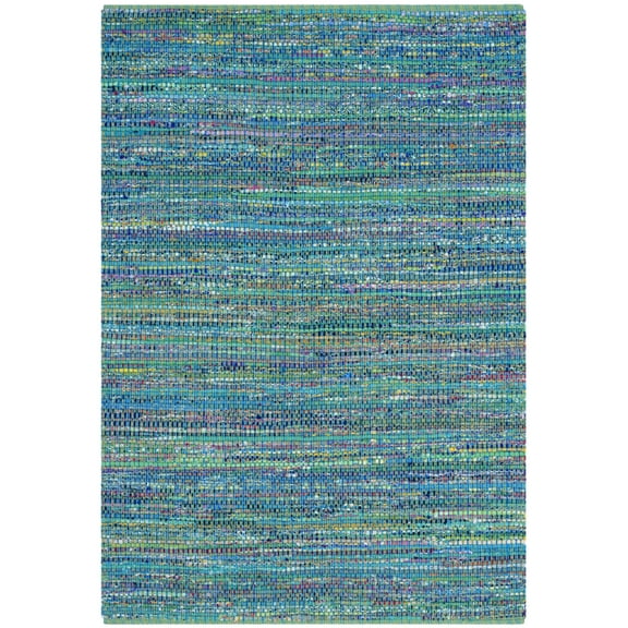 SAFAVIEH Nantucket Connell Abstract Cotton Area Rug, Blue, 5' x 8'