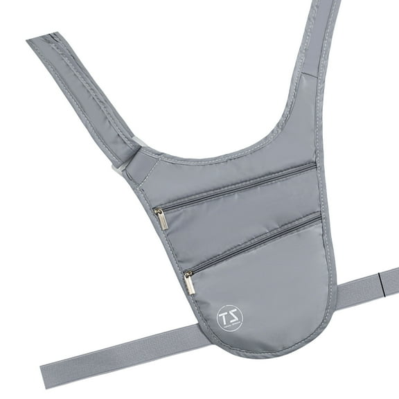 URTERYSER Anti-theft Sports Waist Bag Small Crossbody Bag Waist Pouches with Adjustable Strap Invisible Belt Bag for Travel Grey