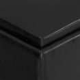 thumbnail image 5 of Avalon 35 inch Wide Contemporary Square Coffee Table Storage Ottoman in Distressed Black Vegan Leather, 5 of 10