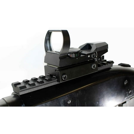 Reflex sight with 4 reticles red green with mount for Mossberg 835 12 gauge shotgun, single rail