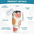 thumbnail image 2 of Yayeee 30oz Stainless Steel Tumbler with Straw and Handle Double-Wall Insulated Travel Water Bottle, Citrus Slice, 2 of 8
