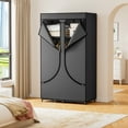 thumbnail image 6 of YOUPINS 5-Tier Clothes Organizer, Door Over  Clothes Organizer, Home  Storage Pocket Versatile, Gray Prints, 6 of 8