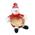 thumbnail image 5 of Hand Woven Basket Christmas Desktop Decoration, Christmas Storage Basket, Stylish Fruit Basket Food Basket for Kitchen Snowman, 5 of 8