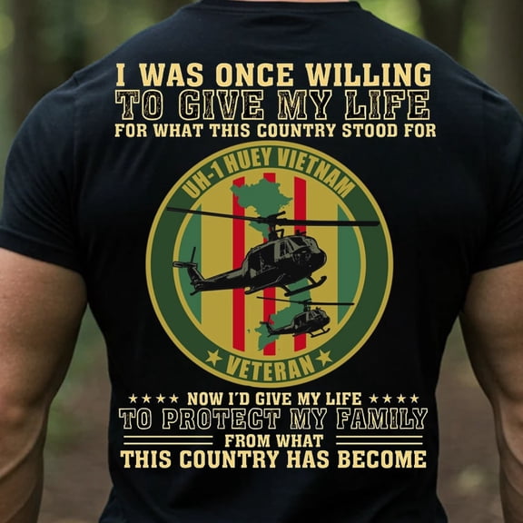 Trenditee Vietnam Veteran UH-1 Huey T-Shirt