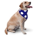 thumbnail image 2 of Bingfone Navy And White Polka Dot -Washable Dog Scarf Triangle Adjustable Puppy Bandana Bib Handkerchief for Medium Large Dog Cat, 2 of 8