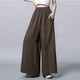 thumbnail image 5 of Pantalones anchos finos de algodón y lino para mujer, pantalones hasta el tobillo holgados y transpirables de cintura alta para primavera y verano, pantalones de pierna ancha para mujer, 5 of 5