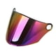 thumbnail image 1 of Lente de visera de escudo universal, reemplazo de motocicleta, parabrisas retro colorido a prueba de viento, para cascos, 3 caras abiertas a presión. Largo Baoblaze Visera de cascos, 1 of 8