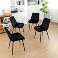 thumbnail image 5 of XINMICS Black Dining Chairs Set of 2 Modern Velvet Dining Room Chairs, 5 of 8